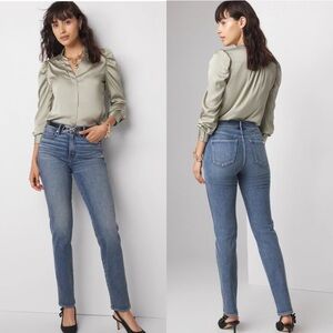 White House Black Market High-Rise Straight Sculpt, 0P